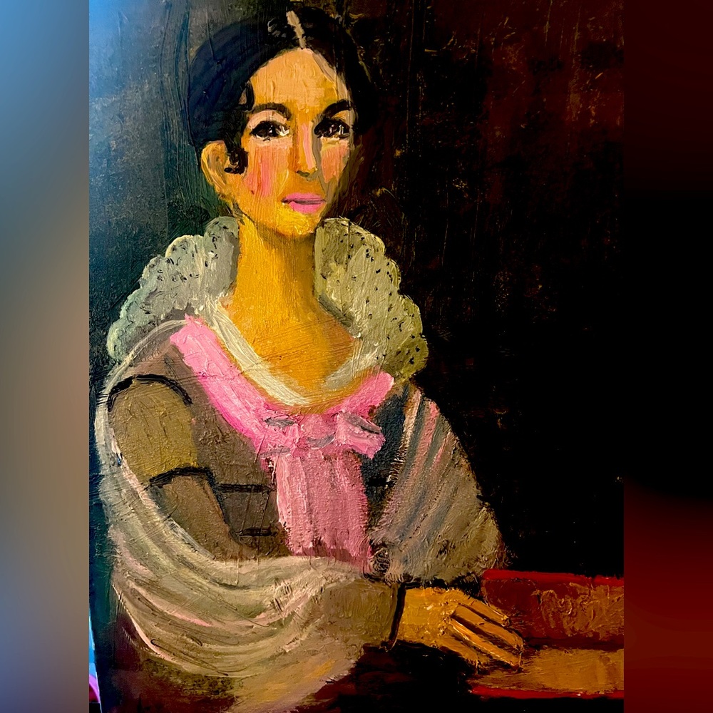 Vintage Lady with Book